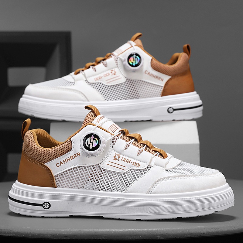 Zapatos de malla para hombre Primavera y verano 2025 nuevas zapatillas de deporte para estudiantes zapatos blancos casuales para hombres zapatos deportivos transpirables para hombres