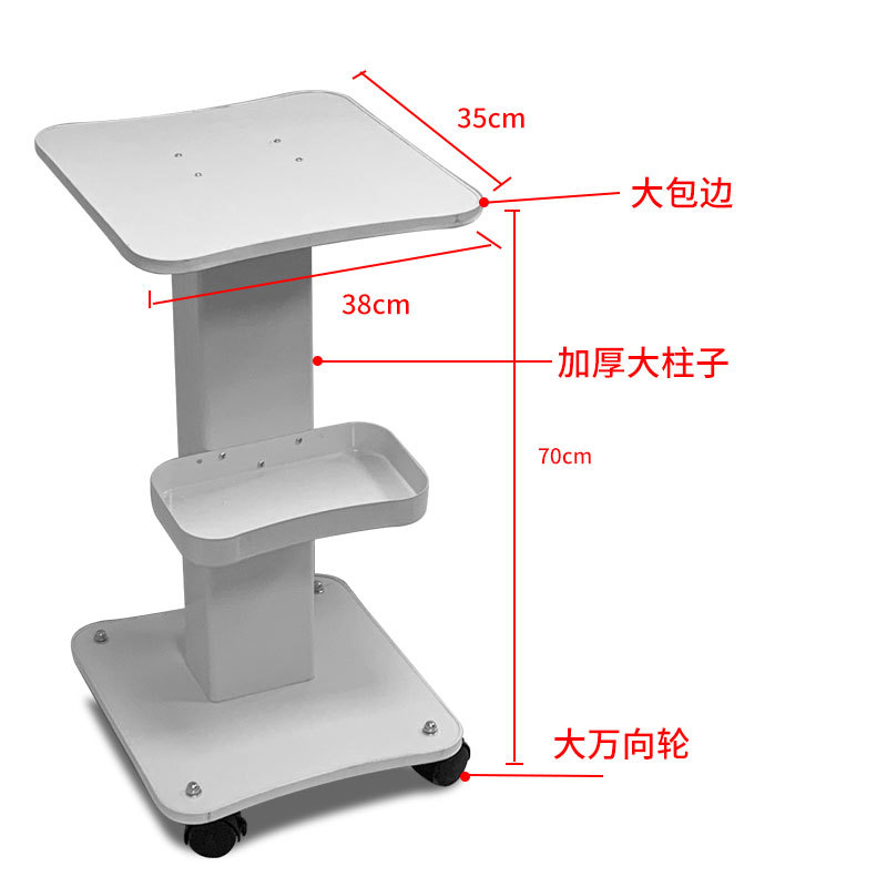 Instrumento de belleza carro móvil rack de almacenamiento salón de belleza carrito de herramientas de escritorio fábrica al por mayor carrito de burbujas pequeñas
