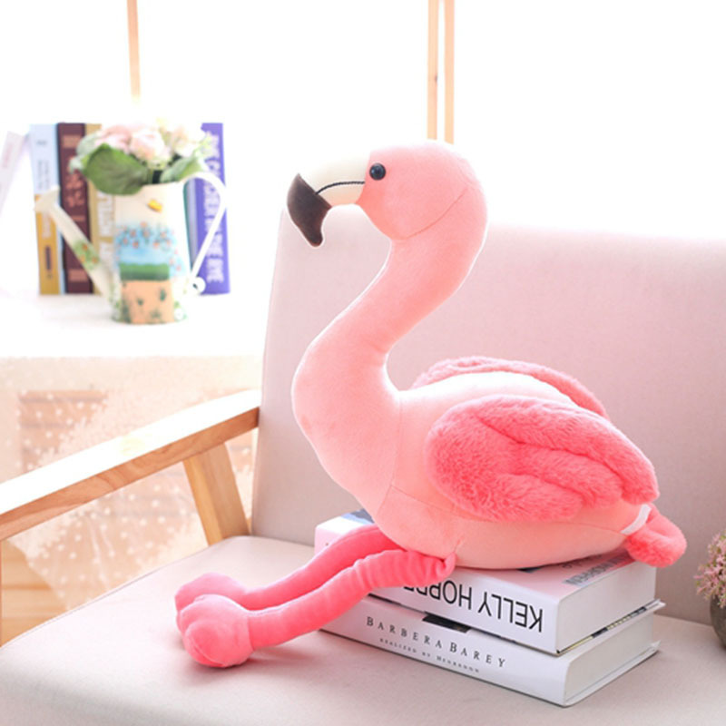 Nuevo ins Flamingo juguete de peluche almohada de dibujos animados muñeca máquina muñeca de juguete para niños con logo