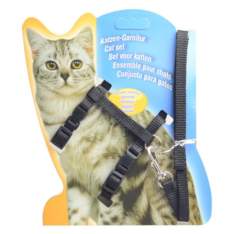 Correa de gato correa de nylon en forma de I correa de pecho duradera correa de cadena de gato correa de gato al por mayor