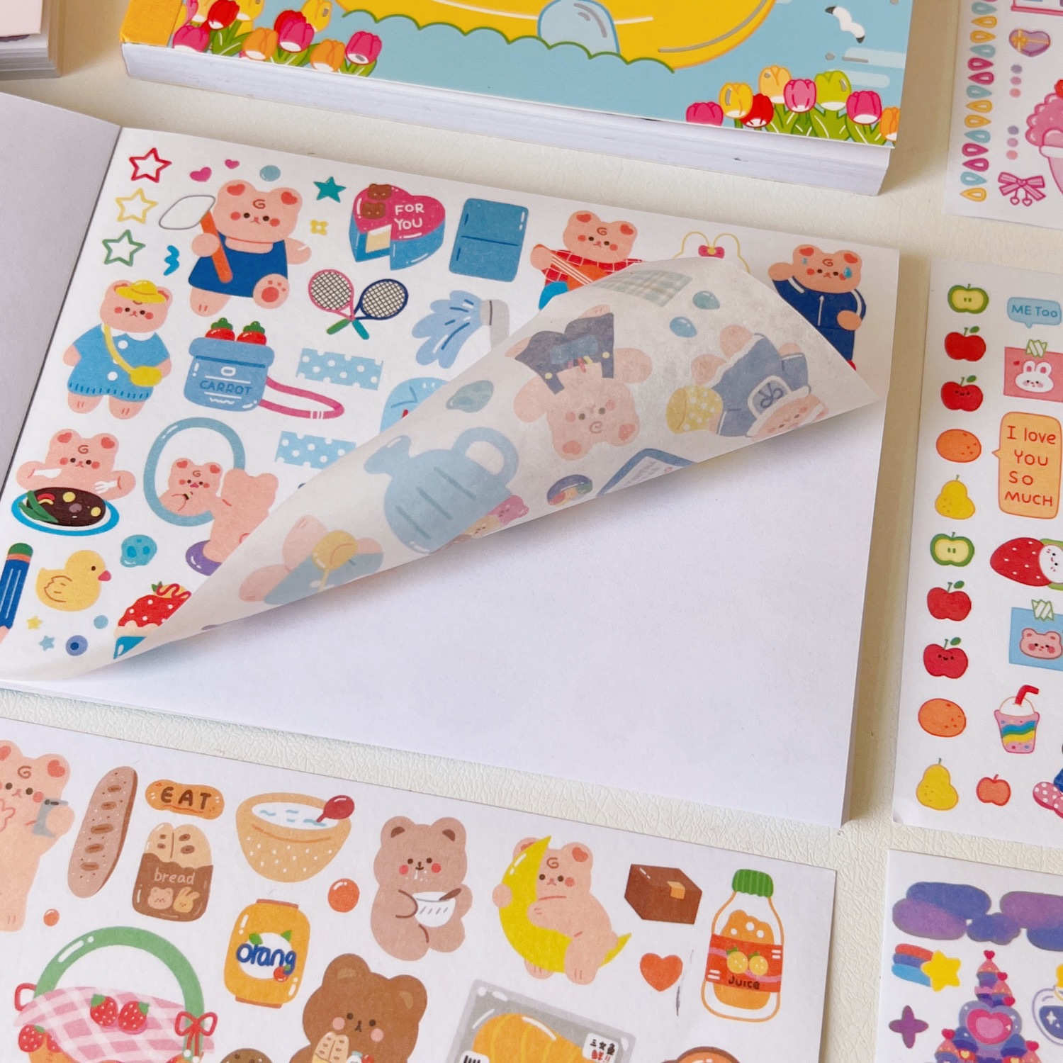 Cute Cartoon Figure Small Pattern Journal Notebook Decoration Stickers 50piece Setpicture1