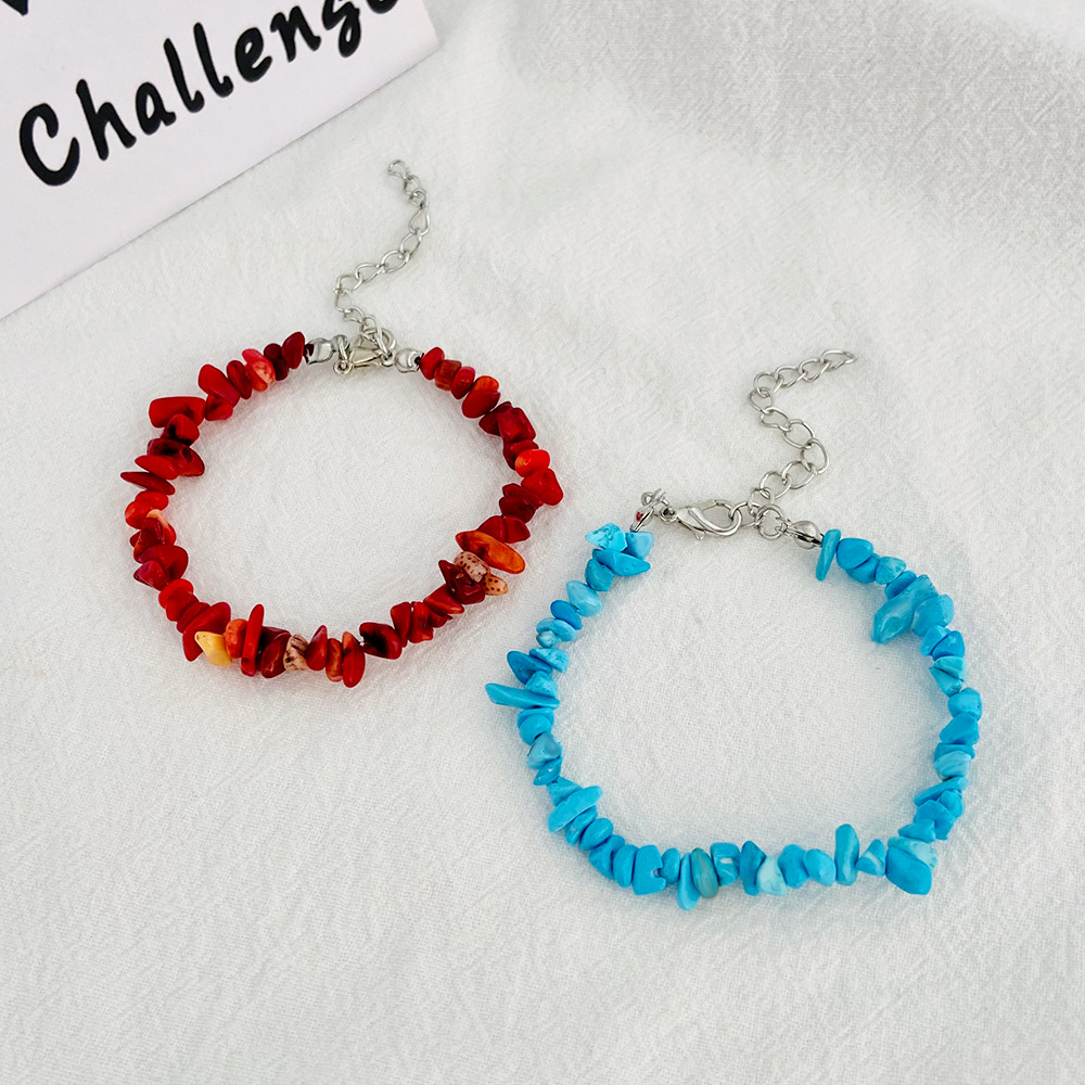 Vacation Geometric natural stone Tassel Bracelets