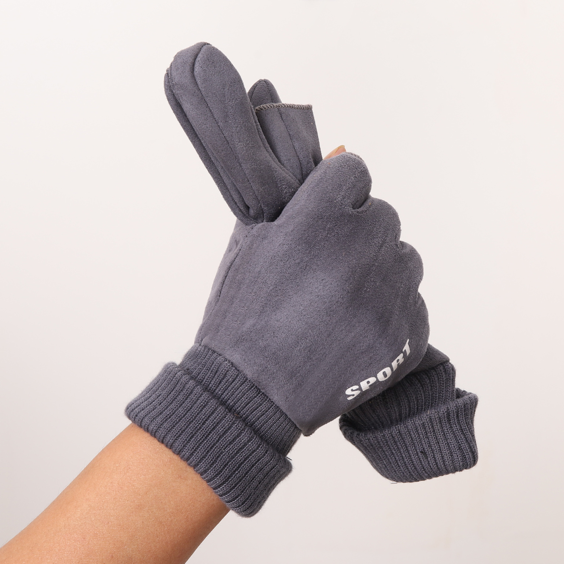 Guantes de estudiante mujer invierno equitación al aire libre a prueba de viento cálido pantalla táctil forrado de lana engrosada invierno guantes de cuero señoras al por mayor