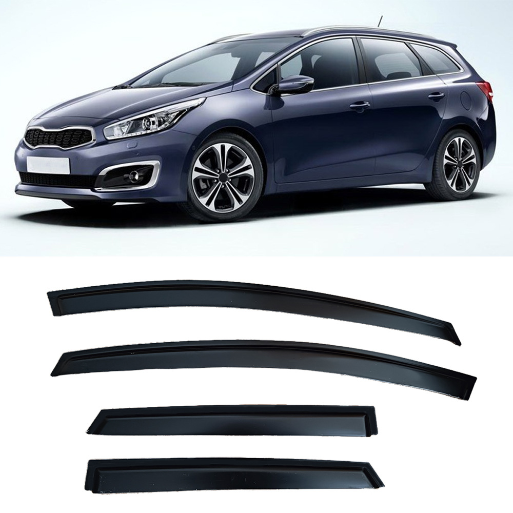 Kia Window Visors For Kia Ceed Wagon 2012-2018, Injection Molding (Rain shield) - for-kia-ceed-wagon-2012-20184pcs