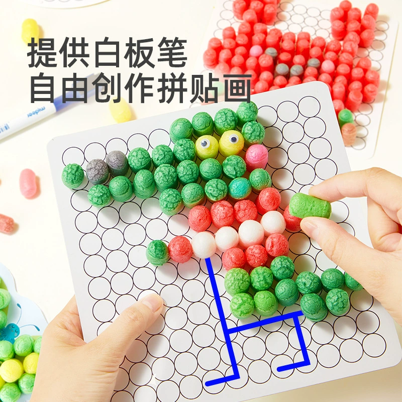 Children's stickers, smart toy, DIY, corn kernels, early education