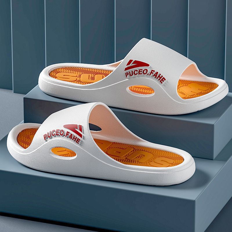 Zapatillas de verano anti-deslizante coreano para hombres verano para usar en el hogar interior con base gruesa anti-deslizante marca de moda pareja zapatillas de moda