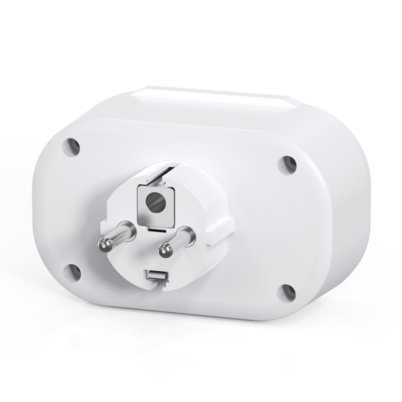 Standard USB Plug Multi-Port Converter Smart One-to-Two European Multi-Function Socket Germany_voghion.com