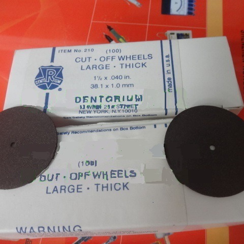 DENTORIUM AB210 切割片38.1x1mm 树脂金属不锈钢薄小锯片砂轮片