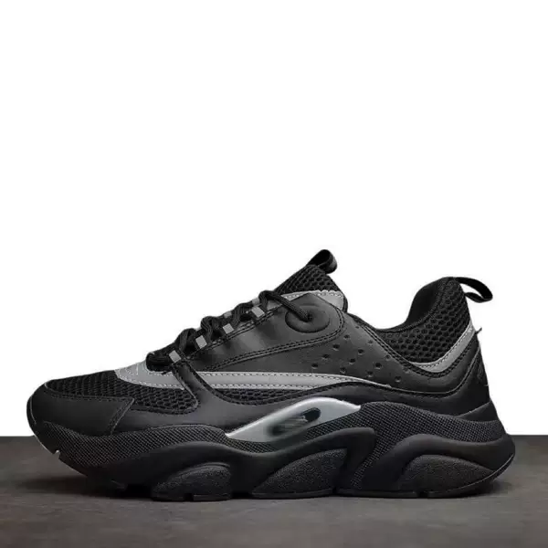European Station B22 Height-Increasing Comfortable Non-Slip Dad Shoes Mesh Breathable Wear-Resistant Color-Block Fashion Sports Casual Men's Shoes