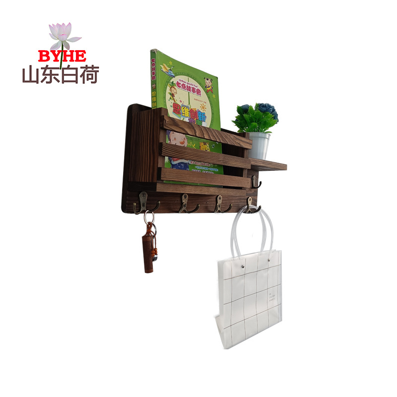 Amazon sala de estar colgante de madera pared colgante de pared estante de almacenamiento colgante de llaves de puerta de entrada marco de madera