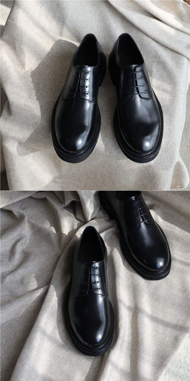 ShoeVault Herren Leder 2025 Neue formelle Business-Pendlerschuhe Dicker Freizeitschuh Britischer Stil Weiche Sohle Oxford Hochzeits-Derby-Schuhe_voghion.com