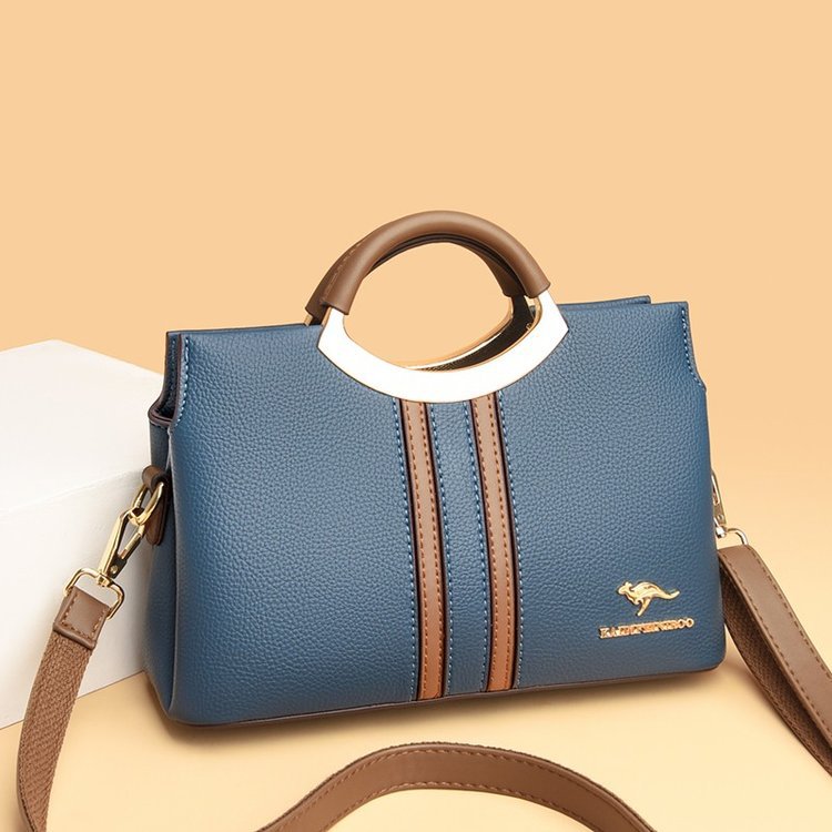 Bolsos de mujer europeos y americanos de moda, bolsos de mano sencillos y elegantes con asa rígida, gran capacidad, bolsos de hombro y bandolera multicapa con diseño de cadena.