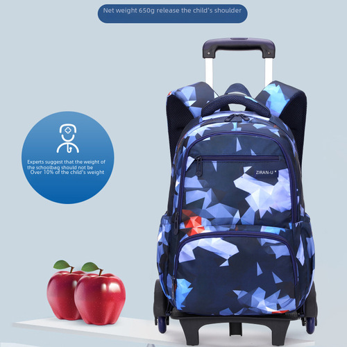 Dropshipping Natural Fish-Shape Trolley Backpacks for Kids—Large-Capacity, Stylish Dual-Shoulder Bags Tailored for Cross-Border Markets