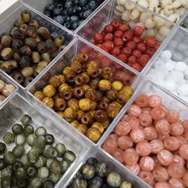 新款12*12mm大孔直孔桶珠树脂串珠DIY手串盘珠服饰用品饰品配件