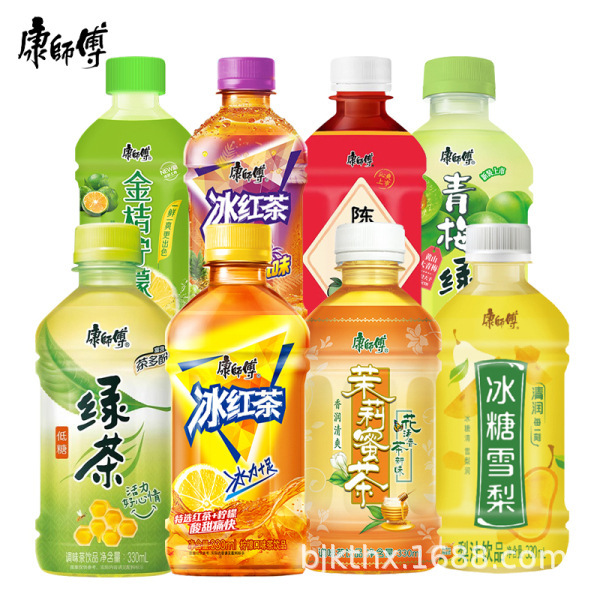 Master Kong Iced Black Tea*6 bottles/12 bottles of Iced Sugar Snow Pear Jasmine Honey Tea Green Tea Green Plum Beverage Water, whole box, free shipping