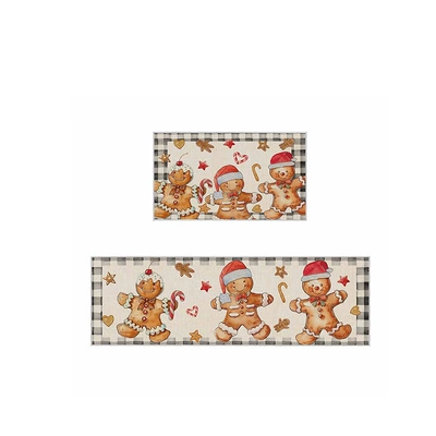 Avtomobil döşəmə paspasları – Decoration Kitchen Two-Piece Mat - christmas-9-4060cm-new-diatom-mud