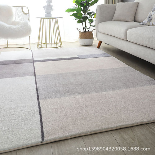 New imitation cashmere living room carpet, home bedroom, large area, fully covered light luxury carpet, floor mat, stain-resistant carpet for living room