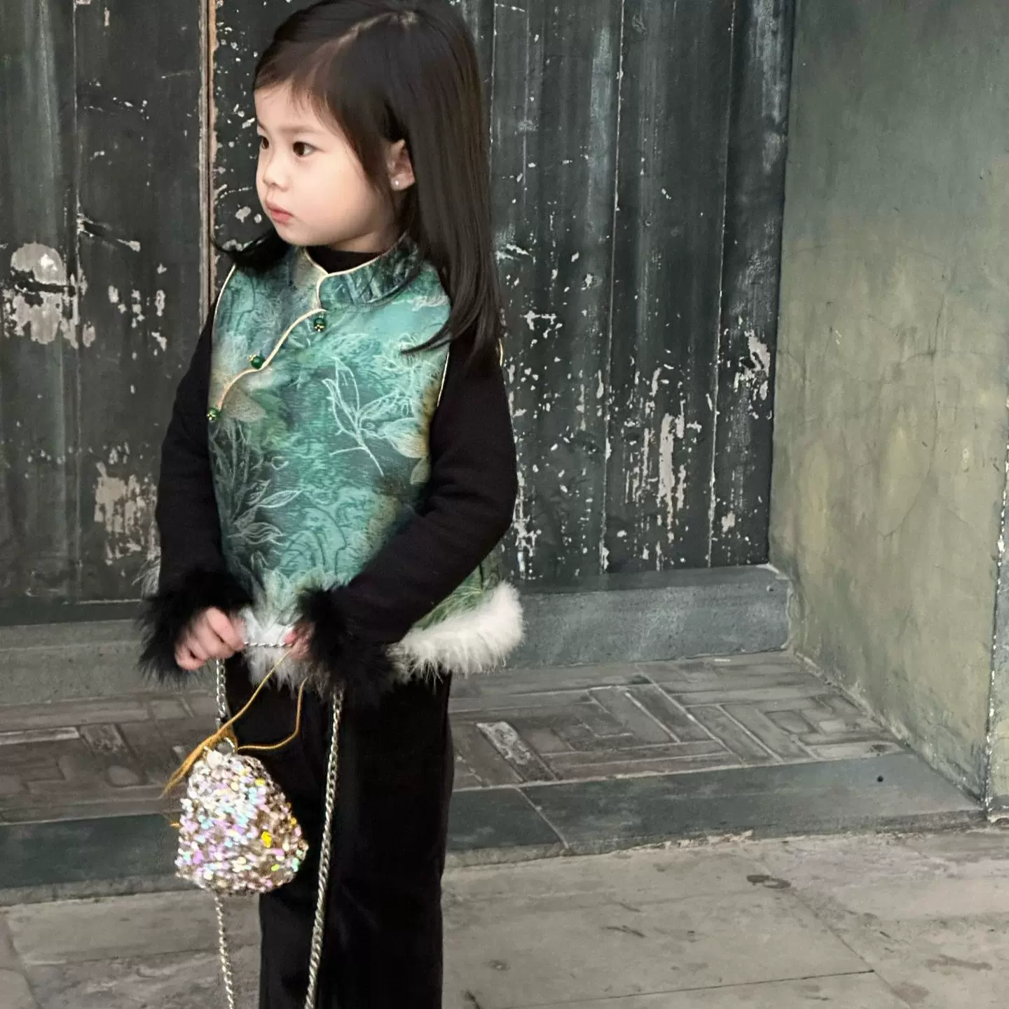 马甲背心童装儿童新中式套装女童汉服2025秋冬款唐装宝宝国风衣服