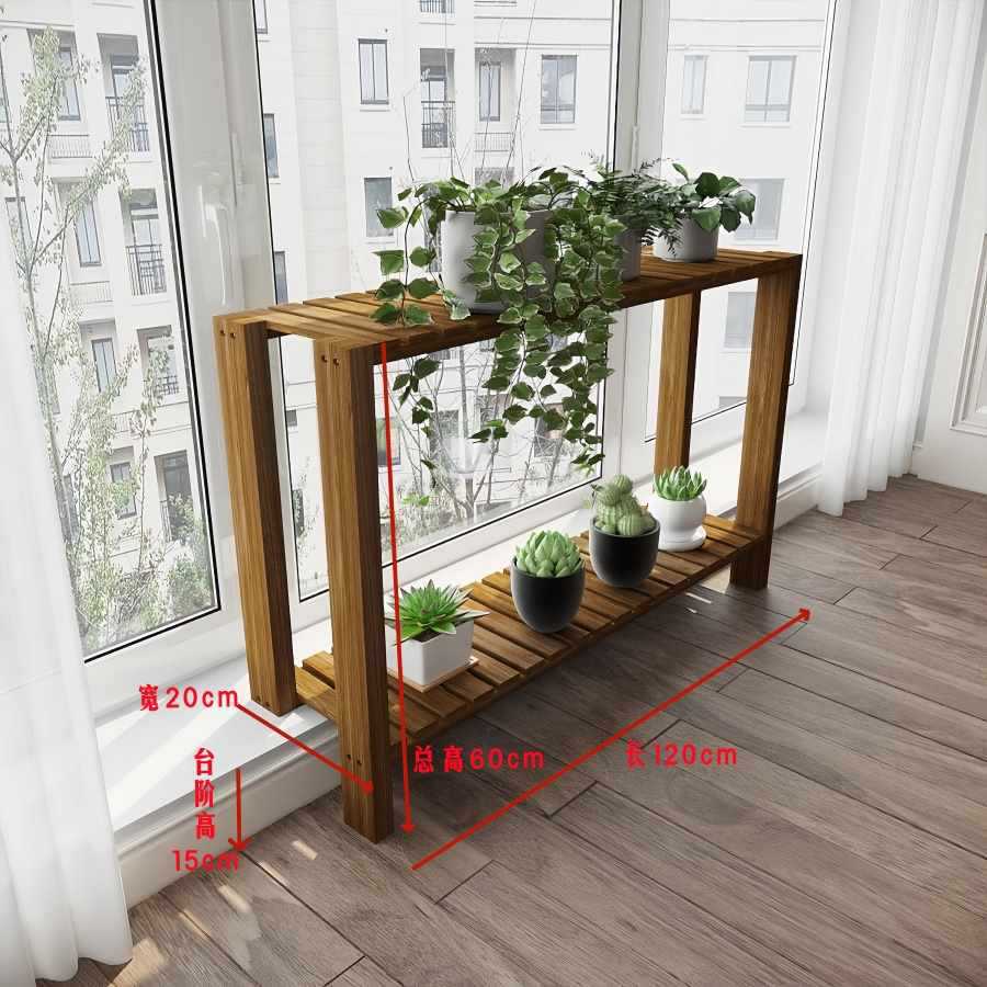 balcón fijable a lo largo de la plataforma de flores tablero de ventana estrecha placa de extensión ensanchada mesa de almacenamiento de estante de expansión tipo piso marco de maceta de flores