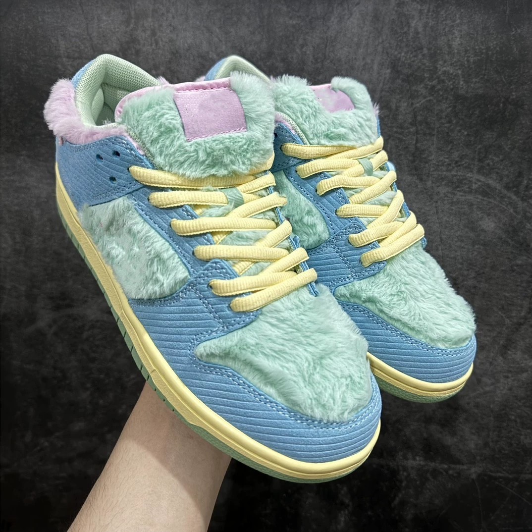 Кроссовки Verdy X DK плюшевые синие розовые зеленые мужские и женские кроссовки для скейтборда для спорта и отдыха FN6040-400