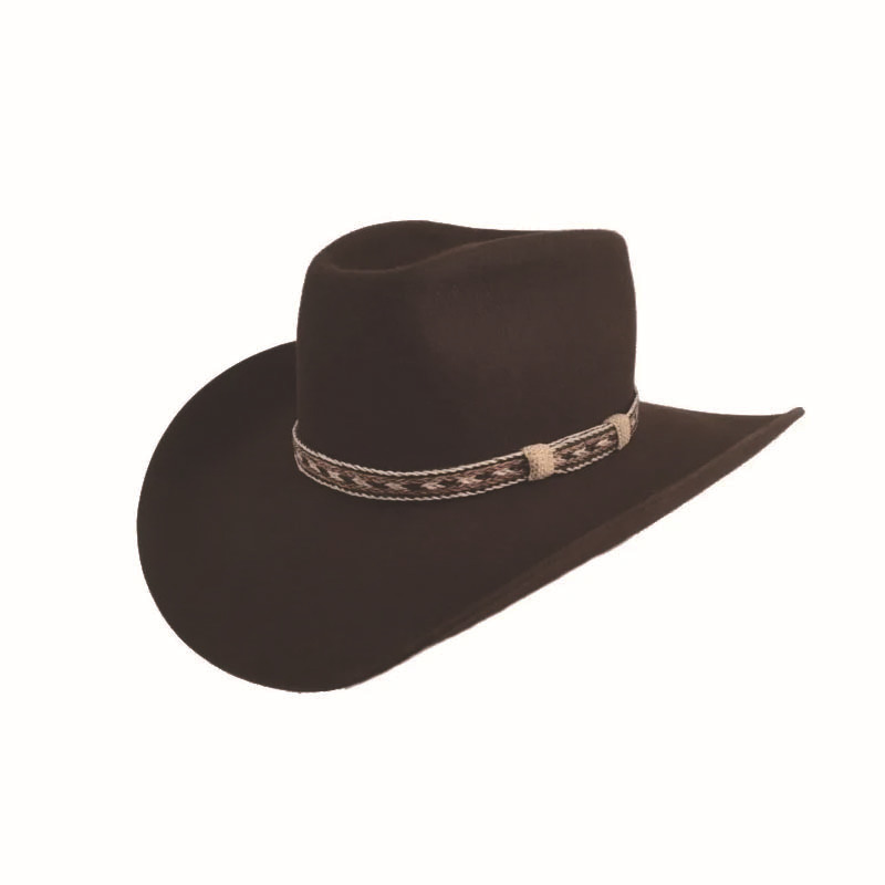 Cappello da cowboy western alla moda e versatile, in denim neutro, stile pecora, in feltro di pura lana_voghion.com
