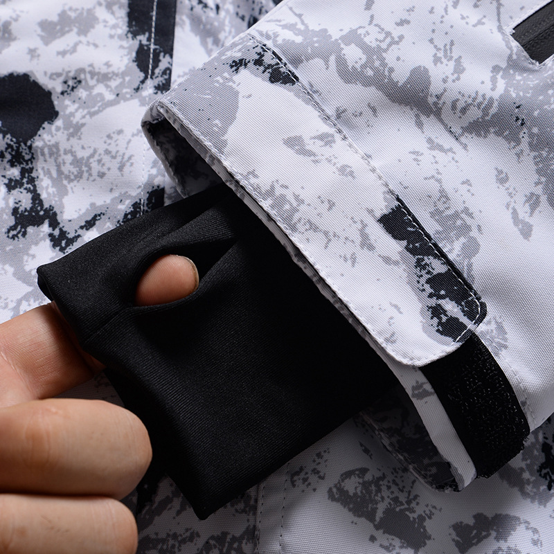 Skianzug mit Kapuze für Paare mit mehreren Taschen, Direktverkauf ab Werk, winddicht und wasserdicht_voghion.com