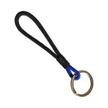 欧美新款拼色手工编织手指绳汽车钥匙扣钥匙圈手机挂链包包挂绳