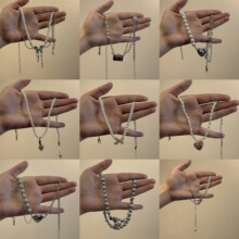 「微醺甜茶」轻奢气质百搭爱心珍珠项链小众设计高级感锁骨链颈链