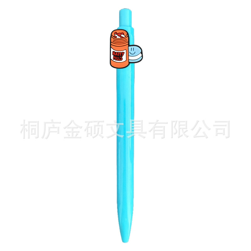 外贸护士笔简约创意纯色糖果色软质卡通圆珠笔黑笔可爱按动笔医生|undefined