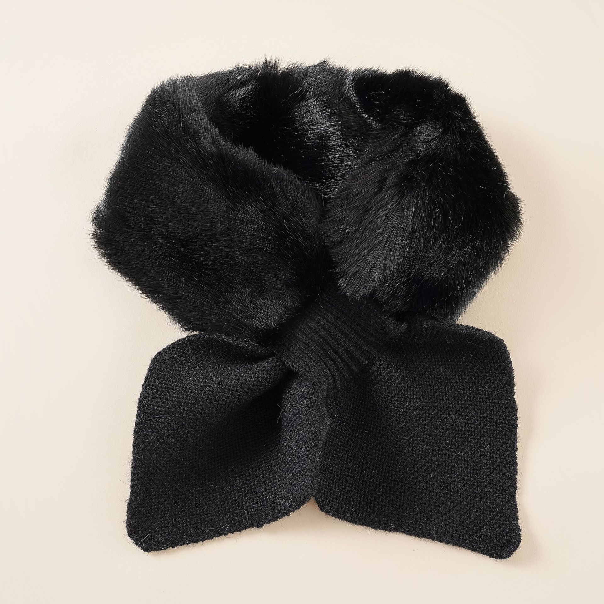 Bufanda de invierno para niños moda simple bufanda de bebé collar caliente suave felpa collar de las niñas estilo coreano
