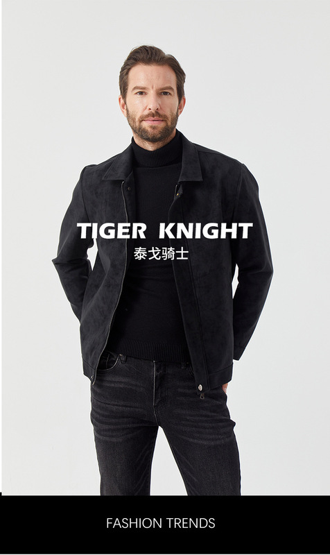 2025跨境热销春秋男装夹克纯色休闲翻领美式复古皮衣外套外贸工厂|undefined