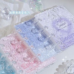 水の波紋グラデーションカードブック ワングリッドスターカード 3inch / 3.5inch ポラロイドカードブック マッシュルームバックル収納ブック