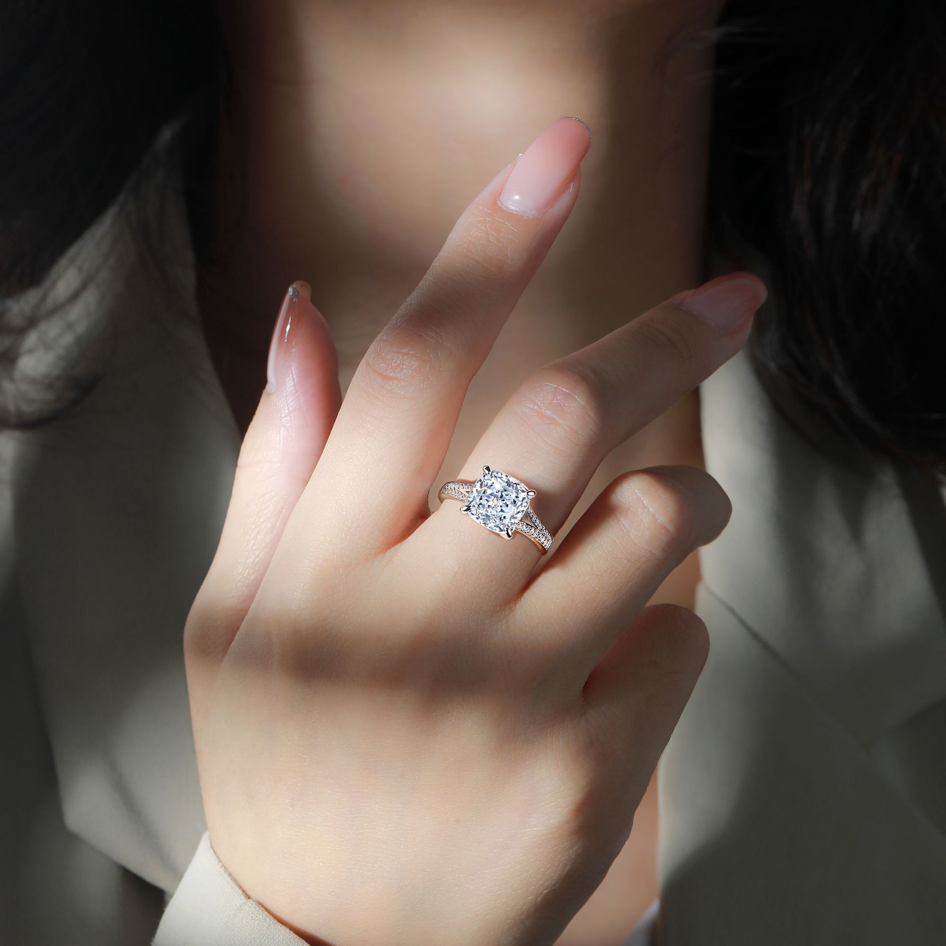 7g Weight High Carbon Diamond Inlay Material Rings Classification 1 Piece Quantity Holiday, Daily Occasion 925 Sterling Silver Material Geometric Pattern Women's Gender Inlay Design Simple Style, Classic Style Style 925 Sterling Silver High Carbon Diamond Geometric Rings 19