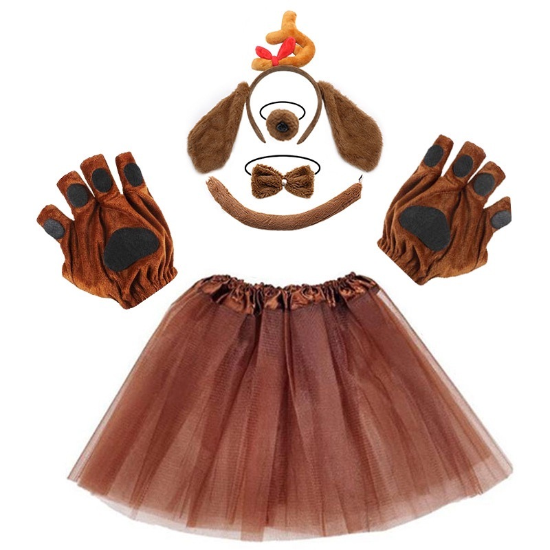 2025 ハロウィンクリスマス鹿の角ヘッドバンドぬいぐるみ犬耳クリスマス漫画犬コスプレトナカイの角|undefined