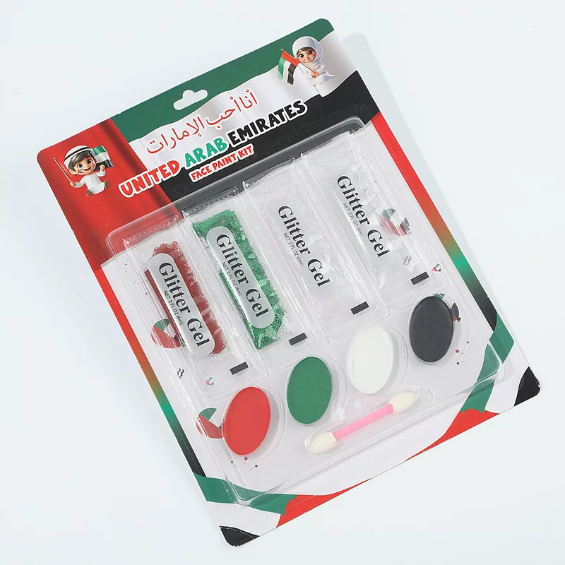Painted safe water-soluble atmospheric set for face