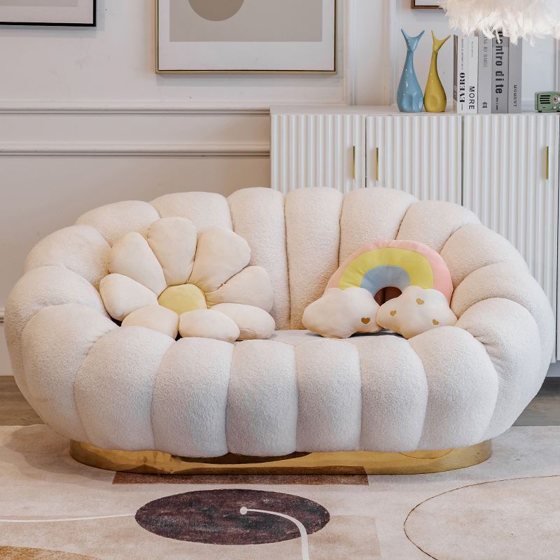 Sofá de calabaza de lujo ligero en línea pequeño dormitorio doméstico sala de estar perezosa encantadora doble sofá de tienda de tatami