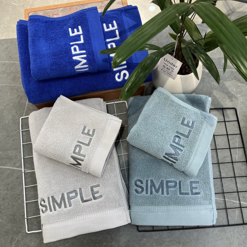 Прямые продажи с фабрики, чистый хлопок, звездный отель, бытовой, приятный для кожи, мягкий впитывающий полотенце, банное полотенце, утолщенная вышивка, набор антибактериальных полотенец 7А