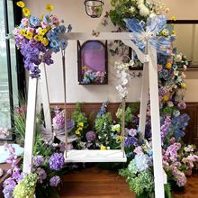 莫奈花园仿真花布置造景婚礼拱门花美网红打卡门店橱窗莫奈之窗