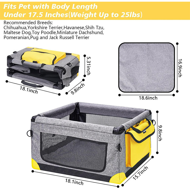 New Model Pet Carrier from the Source Factory, Foldable and Washable, Pet Puppy Car Seat with Cushion, Cat and Dog Pet Box New Model Pet Carrier from the Source Factory, Foldable and Washable, Pet Puppy Car Seat with Cushion, Cat and Dog Pet Box