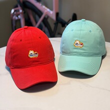 贴布爱心棒球帽女小头围显脸小韩版百搭水洗鸭舌帽夏季遮阳帽子潮