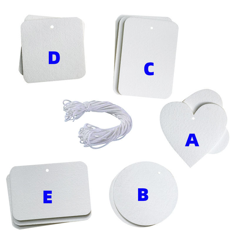 La pieza de aromaterapia en blanco de la transferencia termal sentía el ambientador de aire del pedazo de la fragancia con la pieza de perfume del coche de la sublimación de la cuerda elástica