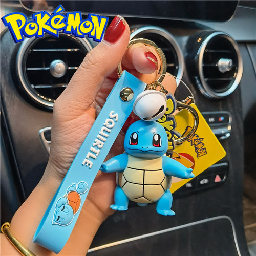Pokémon Pikachu pendant school bag pendant cute Squirtle doll doll up to duck car keychain for women