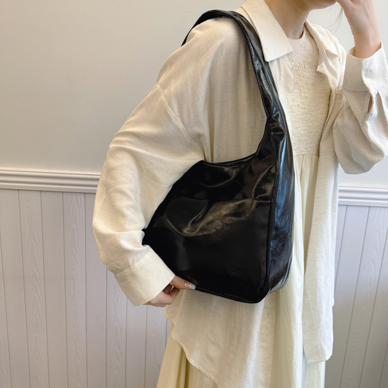Bolso retro de gran capacidad para mujeres, bolso de alta calidad, bolso de hombro para estudiantes universitarios, bolso casual simple.