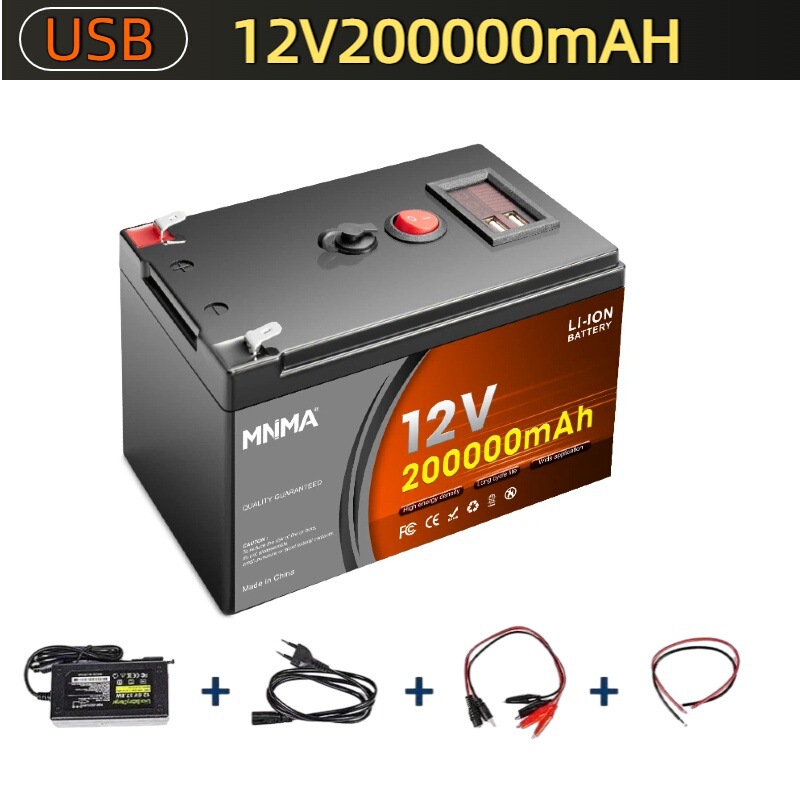 12V200Ah Battery Pack with USB Interface, Rechargeable Power Supply for Street Vendor Lights and Monitoring Systems 12V200Ah Battery Pack with USB Interface, Rechargeable Power Supply for Street Vendor Lights and Monitoring Systems