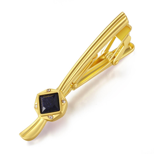 Silver ship anchor laser LOGO tie clip brass gold glasses tie accessories feather drip oil inlaid with diamonds