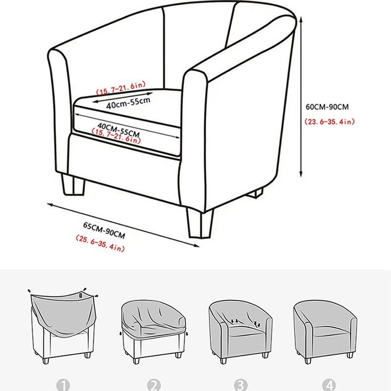 Todo incluido elástico semicírculo sofá cubierta transfronteriza sola barra silla bañera sofá cubierta