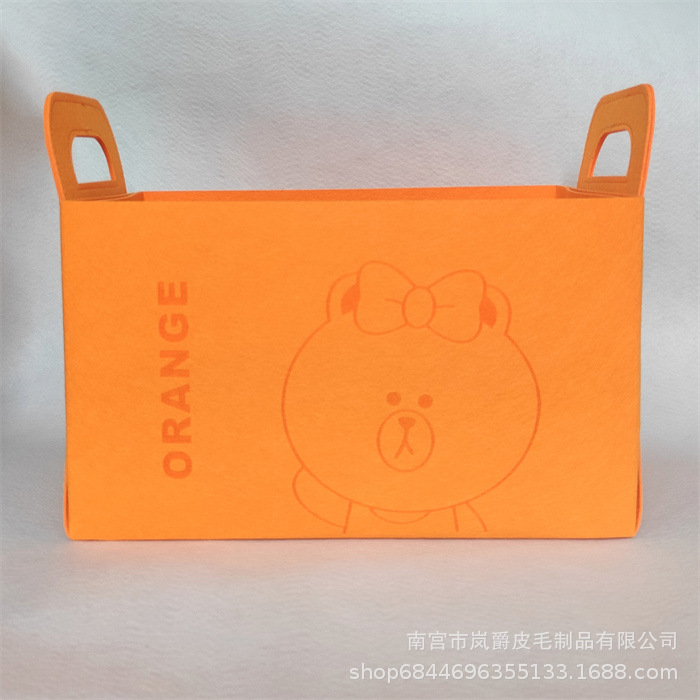 3MM car trunk bear cartoon self-adhesive bag sundries car folding large storage box cover snack storage