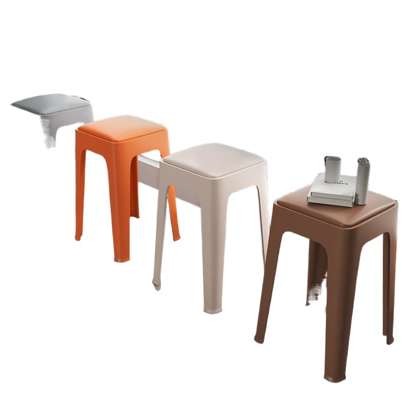 Taburete para uso doméstico engrosado para adultos, mesa de comedor de sala de estar sólida, taburete antideslizante para comer, taburete alto simple que se puede apilar