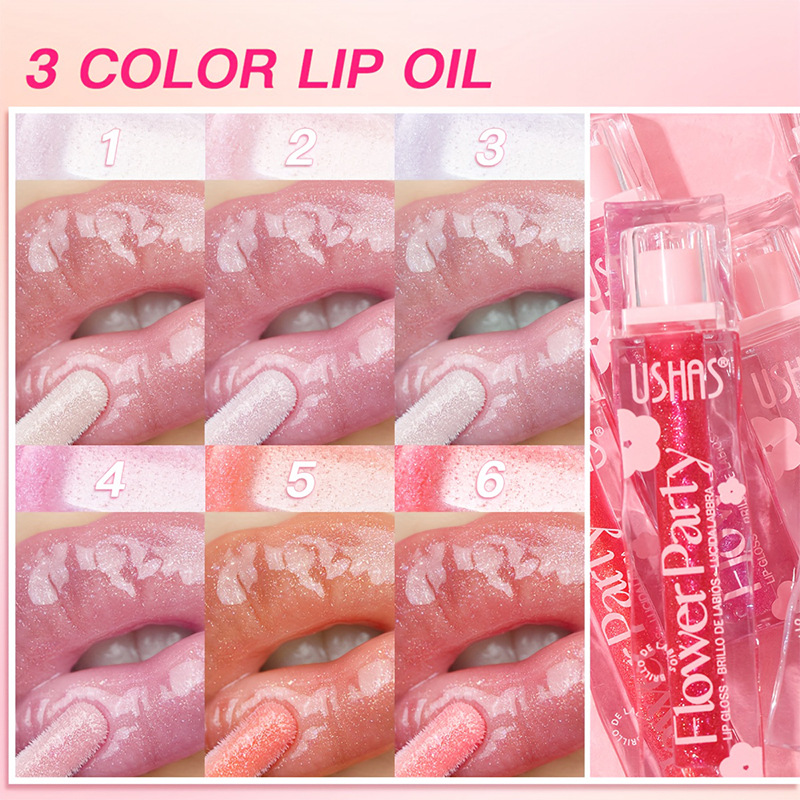 USHAS explotador transfronterizo spot lipstick lubricante hidratante transparente no mancha esmalte labial miel labial