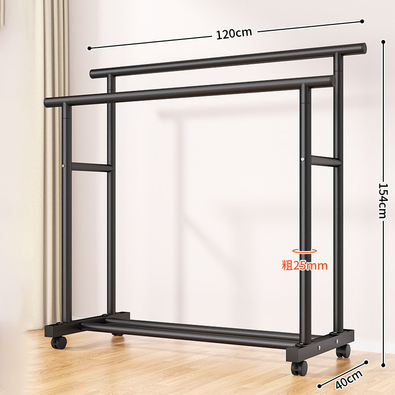 25 튜브 - 이중 극 직선 극 + 휠 - 검정색 120